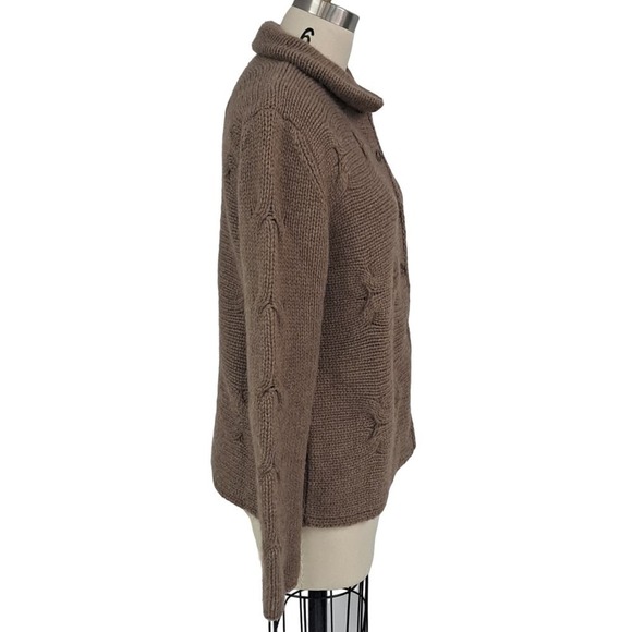 Paolo Tonali 100% Cashmere Caramel Cardigan sweater M - Picture 1 of 5